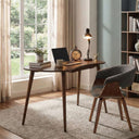 Kidney Shaped Desk with Drawer, Handcrafted Birch Plywood Home Office Desk 
