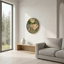 Rustic Solid Wood Wall Clock – Moss Edition