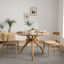 Solid Wood Round Dining Curvella Table Base 3-Legs 8